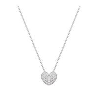 9 Carat White Gold 0.15 Carat Diamond Pave Heart Pendant