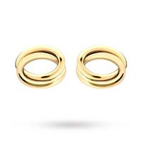 9 Carat Yellow Gold Oval Stud Earrings