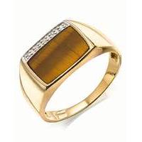 9 Carat Gold Oblong Stone Ring