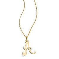 9 Carat Gold Initial Necklace - 16inch