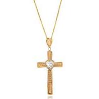 9 Carat Gold Crystalique Cross Pendant