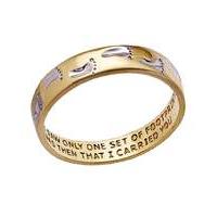 9 carat gold footprints band ring