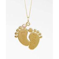 9 carat gold baby feet pendant