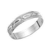 9 carat white gold ladies wedding band