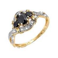 9 carat gold sapphire diamond ring