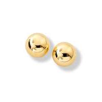 9 carat gold large ball stud earrings