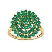 9 Carat Gold Emerald Cluster Ring