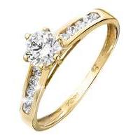 9 Carat Yellow Gold Cubic Zirconia Ring