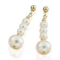 9 Carat Gold Pearl Earrings