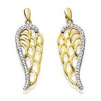 9 Carat Gold Angel Wing Earrings