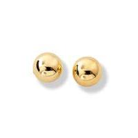 9 carat gold medium ball stud earrings