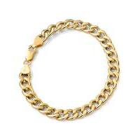 9 Carat Gold Hollow Oval Curb Bracelet