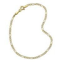 9 Carat Gold 7inch Figaro Bracelet