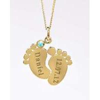 9 Carat Gold Baby Feet Pendant