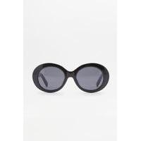 90s Oval Sunglasses, BLACK