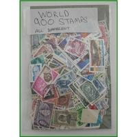 900 World stamps - all different