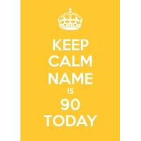 90th yellow ninetieth birthday card