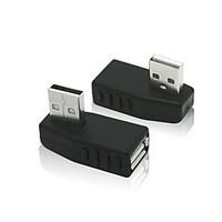 90 Degree Left Angle USB 2.0 A Male to Female Adapter Connecter Converter