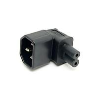 90 Degree Right Angled IEC 320 C14 Socket to IEC C7 Plug AC Power Adapter Set UL Approved
