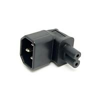 90 degree right angled iec 320 c14 socket to iec c7 plug ac power adap ...