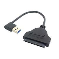 90 Degree Left Angled USB 3.0 to SATA 22 Pin 2.5\