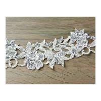 90mm Beaded Guipure Couture Bridal Lace Trimming Ivory