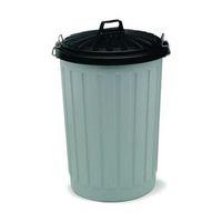 90l ROUND DUSTBIN GREY
