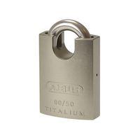 90rk50 titalium padlock closed stainless steel shackle carded