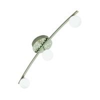 90592 strike led semi flush ceiling lamp in matt nickel