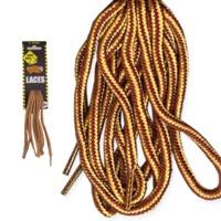 90cm brown gold stripe worksite heavy duty laces