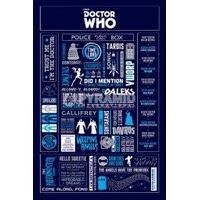 915 x 61cm doctor who infographic maxi poster