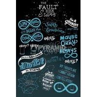 915 x 61cm the fault in our stars typography maxi poster