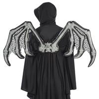 91cm 3d skeleton wings fallen angel bat halloween fancy dress gothic b ...