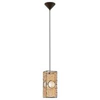 91015 Nambia 1 Light Ceiling Lamp With Antique Brown Shade