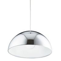 9205WH Domas Chrome and White Bistro Ceiling Pendant Light