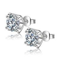 925 sterling silver earrings heart aaa cubic zirconia stud earrings je ...