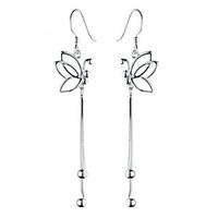 925 sterling silver earrings aaa zircon butterfly long drop earrings j ...