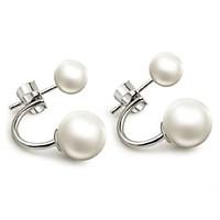 925 Silver Sterling Silver Jewelry Earrings Sample Imitation Pearl Stud Earring 1Pair