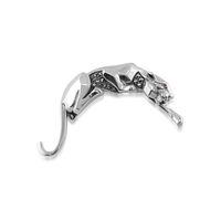 925 sterling silver art deco panther with ruby marcasite