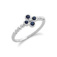 925 sterling silver 024ct sapphire september birthstone stack ring