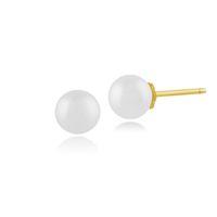 925 gold plated sterling silver 103ct freshwater pearl stud earrings