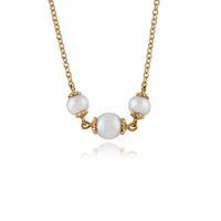 925 Gold Plated Sterling Silver 3.51ct Freshwater Pearl 45cm Necklace