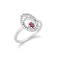 925 Sterling Silver 0.24ct Ruby Ring