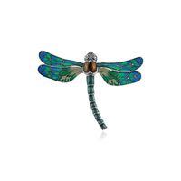 925 sterling silver marcasite vibrant enamel dragonfly brooch