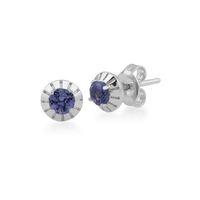 925 Sterling Silver 0.34ct Tanzanite Stud Earrings