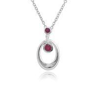 925 Sterling Silver 0.23ct Ruby Pendant on 45cm Chain