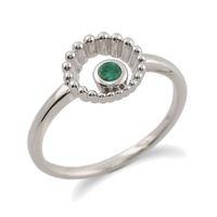 925 sterling silver 011ct emerald ring