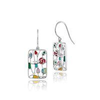 925 sterling silver 004ct topaz rennie mackintosh style drop earrings