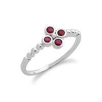 925 Sterling Silver 0.25ct Ruby July Birthstone Stack Ring