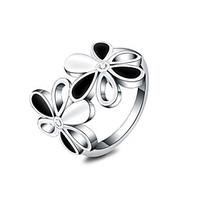 925 Silver Fashion Flower Statement Rings Wedding / Party / Daily / Casual 1pc